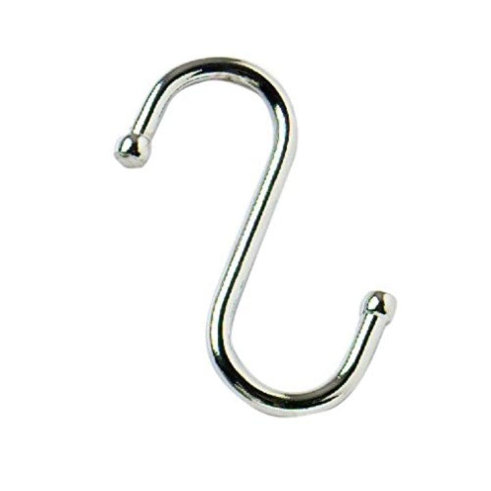 Merriway BH05332 (2 Pcs) Kitchen S-Hook Chromed 75mm - Pack of 2 Pieces