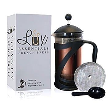 French Press Coffee Maker & Tea Set 34 Oz includes Replacement Screen & Spoon
