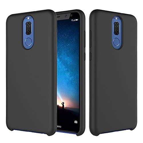 Huawei Mate 10 Lite Case, Slim Soft Liquid Silicone Gel Flexible TPU Bumper Case Cover for Huawei Mate 10 Lite (Black, Huawei Mate 10 Lite)