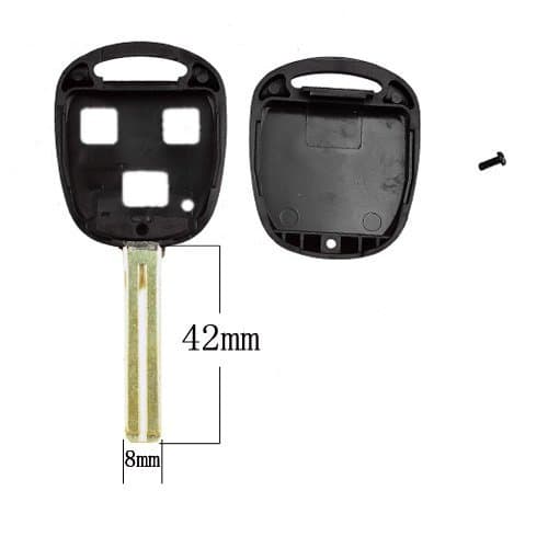 3 Buttons Remote Key Short Blade Shell For Lexus LX470 RX330 GX470 (42MM) No Chips Inside