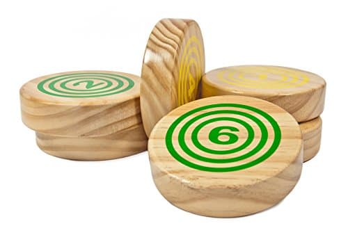 Rollors Backyard Game Expansion Pack (Disks Only) - Fun for All Ages and Families -Tailgating, Camping, Parties, BBQs, Picnics - All-in-One Wooden Yard Game Combining Horseshoes, Bocce, Bowling
