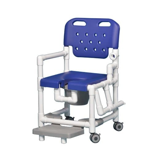 Elite Shower Chair Commode with Footrest and Left Drop Arm ELT817 P FRLDA (Blue)