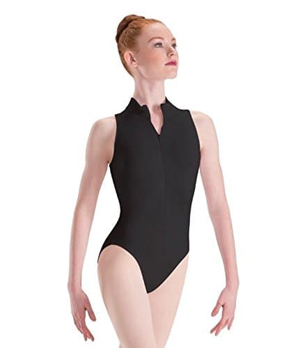 MotionwearZip Front Mock T High Cut Leotard