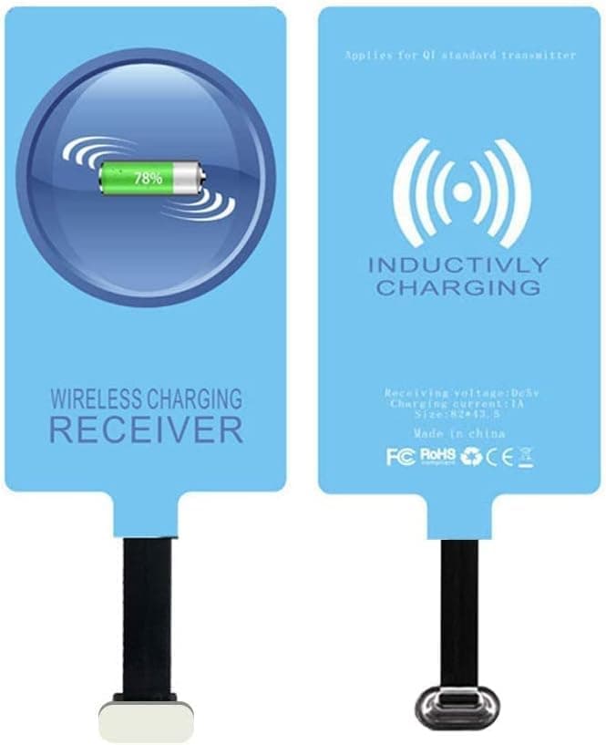 JZ QI Wireless Charging Receiver Adapter with Fast&Smart Microchip Technology for Samsung Galaxy A56 A55 A54 A53 A52 A42 A36 A35 A34 A33 A32 A26 A24 A23 A22 A16 A25 A15 A14 A12 A06 A05s A04s Type-C