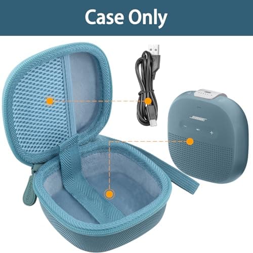 Aenllosi Hard Travel Case Replacement for Bose SoundLink Micro Bluetooth Speaker (Blue)