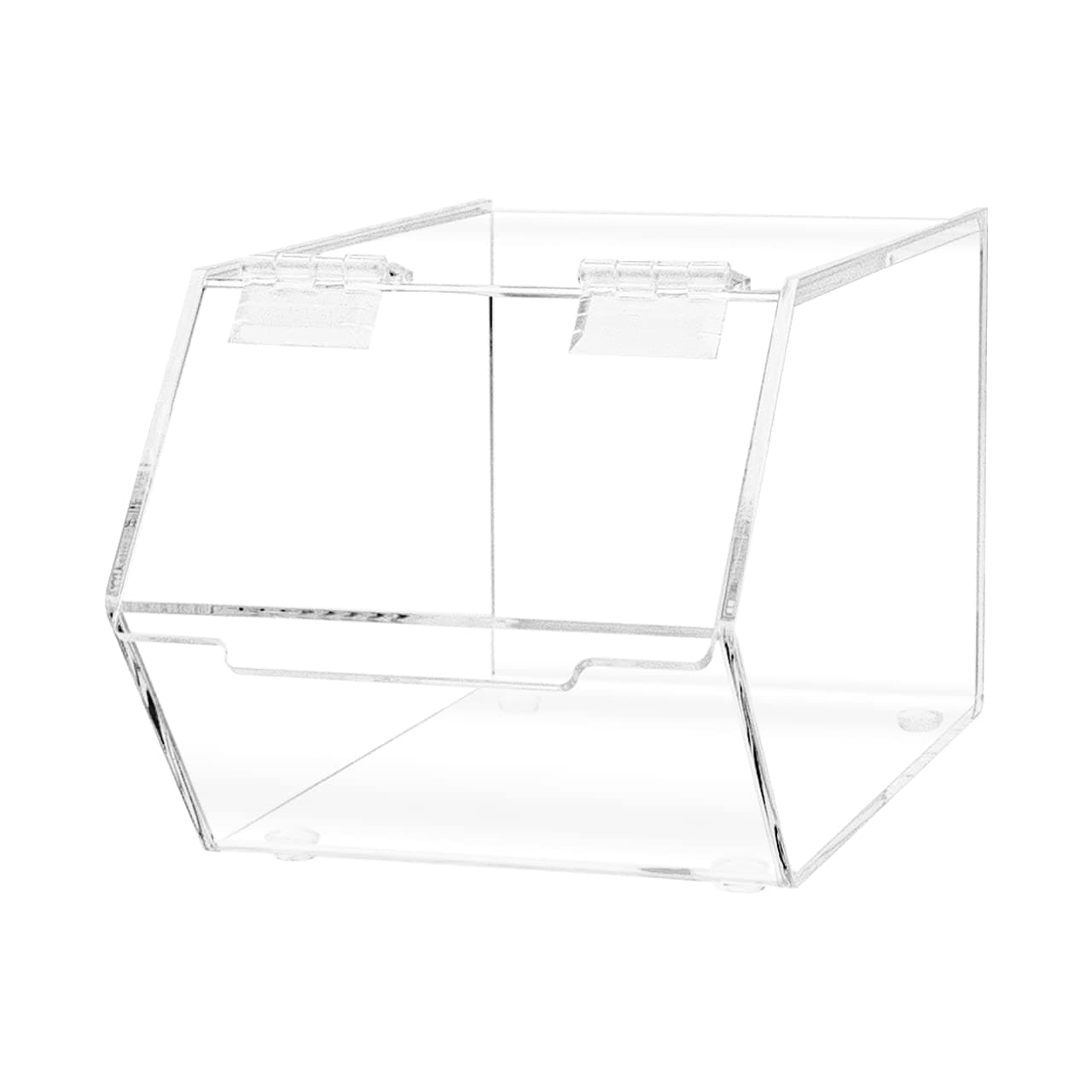 Marketing Holders Candy Bin 5” x 9" with Hinged Lid for Bakeries Convenience Stores and Retail Candy Stores Storage Nut Granola Top Opening Display Cabinet Bread Organizer