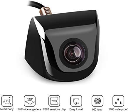 Backup Camera, KEELEAD Rear View Camera, Night Vision Wide Angle Waterproof Parking Camera with Metal Case Universal Vehicle Reversing Security for Car SUVs