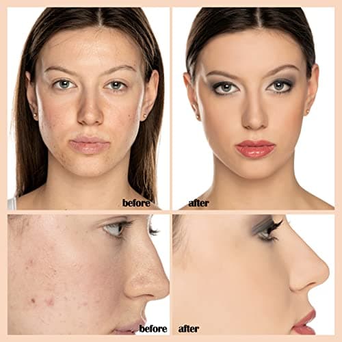 PHOERA Foundation Makeup Naturally Liquid Foundation Full Coverage Mattle Oil-Control Concealer 8 Colors Optional,Great Choice For Gift (#103 Warm Peach,30ml)