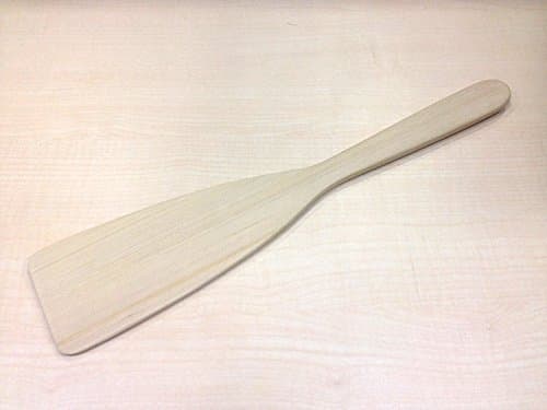Hiba wooden spatula (parallel type) vertical 350 ~ horizontal 75 ~ thickness 25 ~ 30 (mm)