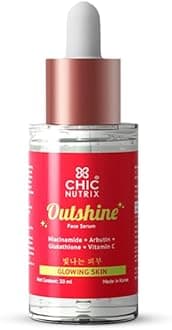 Outshine – with Korean 2% Niacinamide + Glutathione + Vitamin C | Helps Brighten Dull Skin, Clears Dark Spots, Blemishes, Acne Marks & Pigmentation | Korean Glass Skin Serum