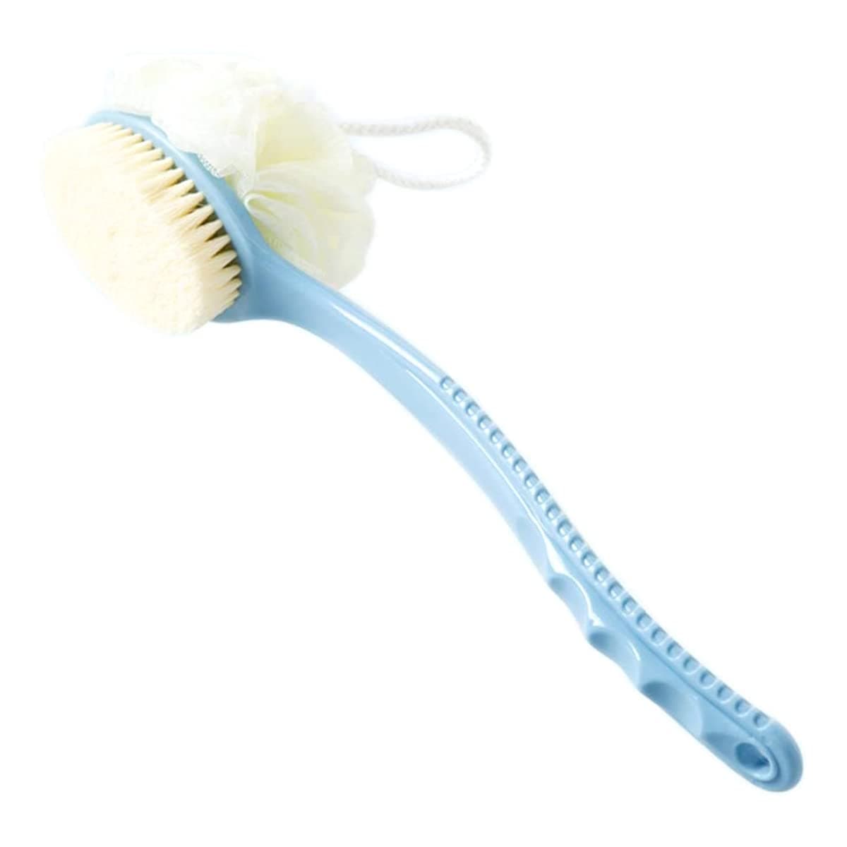 CZESoft Hair Long Handle Bath Brush Double Sided Massage Bath and Back Rubbing Bath Flower Adult Shower Brush Bubble Bath Sponge
