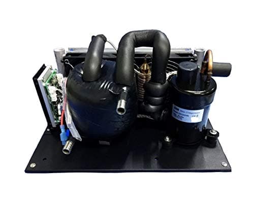 Coaxial Type Liquid Chiller DC Refrigeration Unit with R134A Compressor for Compact Liquid Water Cooling Chiller Freezer Portable Cooling Systems (24V,100W~400 W)