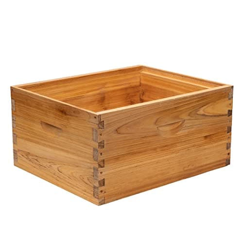 Heavy Wax Coated Langstroth 10-Frame Deep/Brood Box with Frames and Beeswax Coated Foundation Sheet