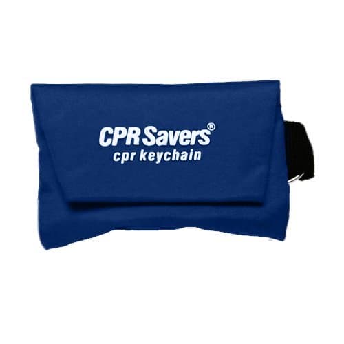 CPR Mask and Gloves Key Chain Kit -Blue