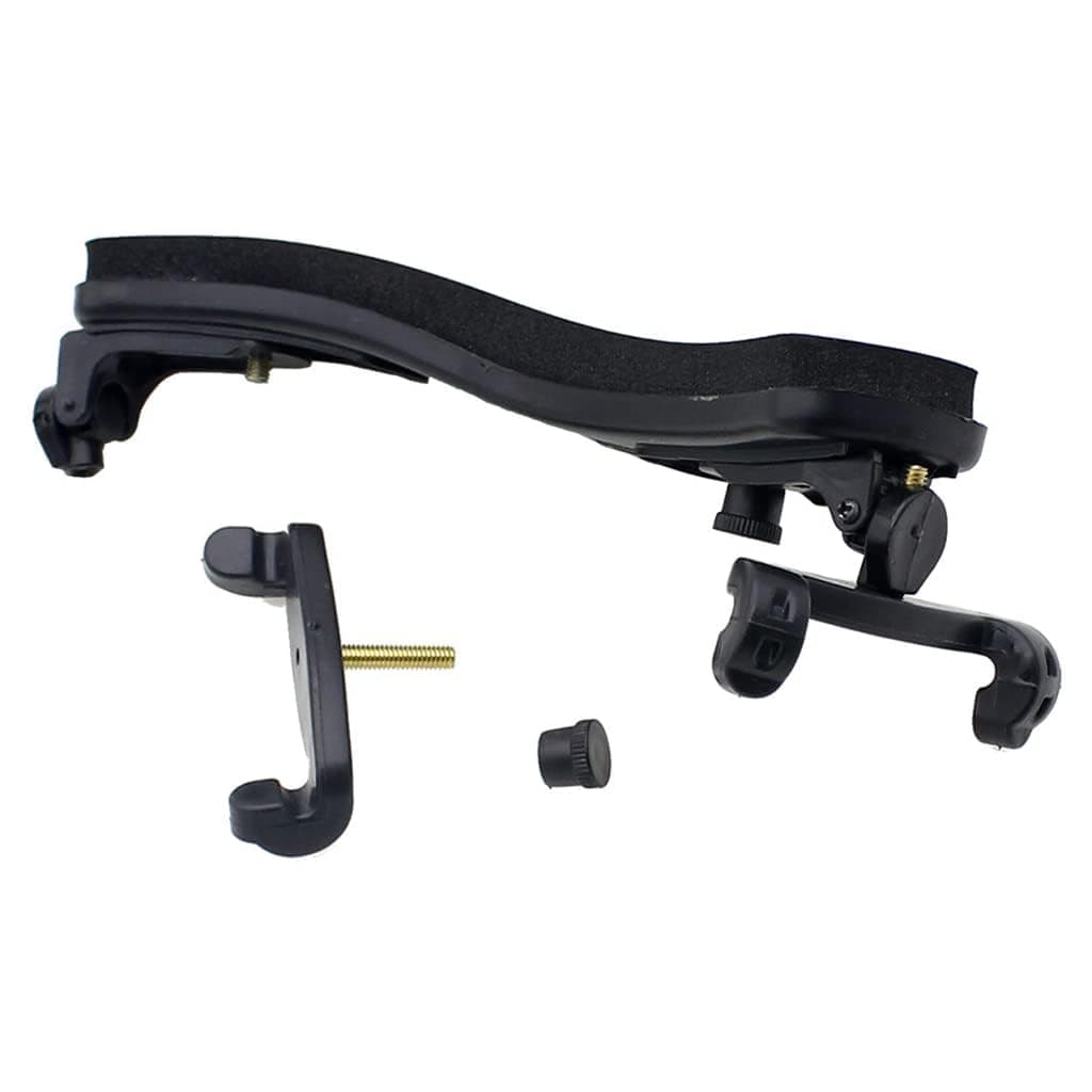 Violin Shoulder Rest, 4/4-3/4 Size Collapsible & Height Adjustable, Comfortable Foam Pad with High Strength Sponge, Reduces Neck Pressure for Violinists (Black, 1 Pc)
