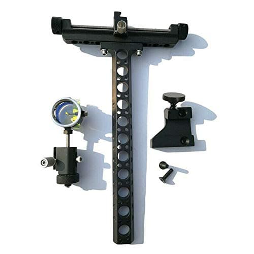 Practice Compound Bow Sight Adjustable Aluminum 1 Pin 4X Lens Detachable