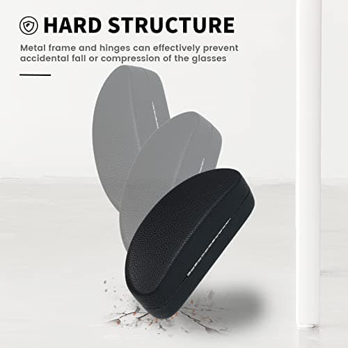 Molshine Hard Shell Sunglasses Case,Classic Extra Large Case for Oversized Sunglasses and Eyeglasses (Black)