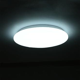 TEKLED® Moonlight Flush Ceiling Light | Non-Yellowing PMMA Cover | Modern Ceiling Light Fitting | 12W 900LM 6500K Daylight | for Offices Classrooms Bedrooms Bathrooms Kitchens