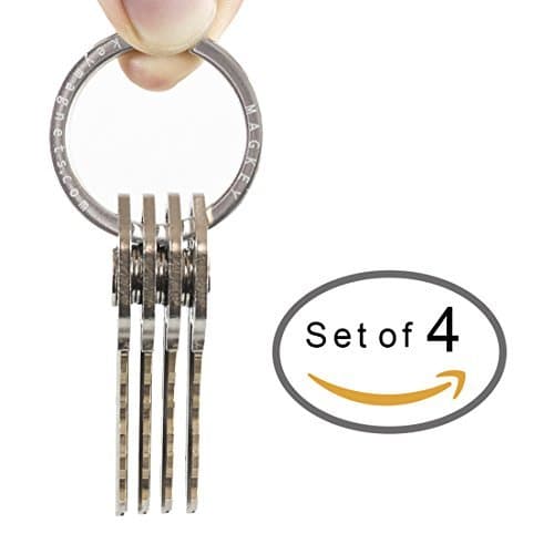 MAGKEY Stainless Steel Magnet Keychain Ring