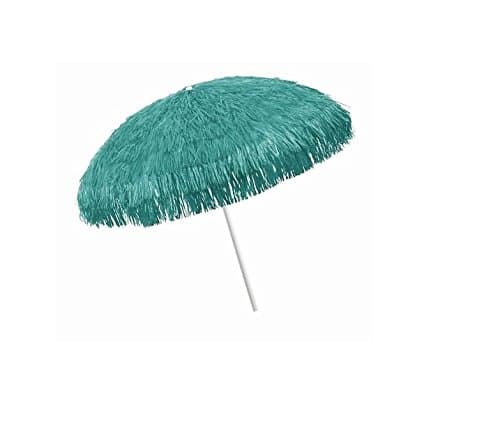 Exclusive Kenya Raffia Parasol Diameter 200 cm Raffia 8 Spokes and Steel Knicker green