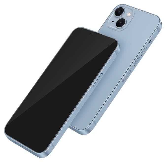 Without Logo Non-working Phone Dummy Display Model Pretend Phone toy for Phone 14 Plus 6.7 inches (14plus Blue Blackscreen)