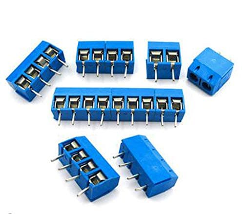 20X 2-10 Way 2-10 P PCB Mount Screw Terminal Block Connector 5.08mm Pitch Blue