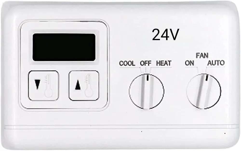 Th400 thermostat (24V) Electric cooling heating Switch with digital display (Plastic, White)