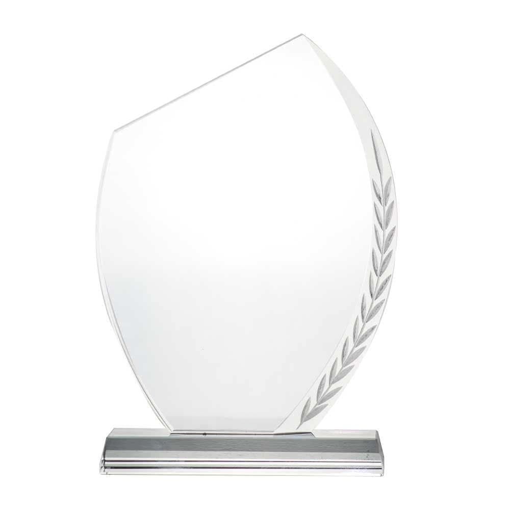 BYFT Transparent Crystal Awards with Engraved Leaf Design Set of 1