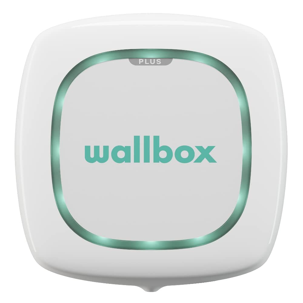 Wallbox Pulsar Plus EV charging solution, Type 2 plug. Earthing Protection, Bluetooth & Wi-Fi connectivity. (Type 2-7.4 kw | 5m, White)
