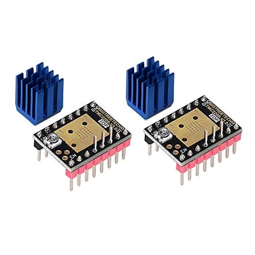 BIGTREETECH TMC2208 V3.0 Stepper Motor Driver with Heatsinks Stepstick Mute Driver for SKR V1.4 SKR 3 GEN L Ramps 1.4/1.5/1.6 3D Printer Control Board, Pack of 5pcs, Step/DIR Mode