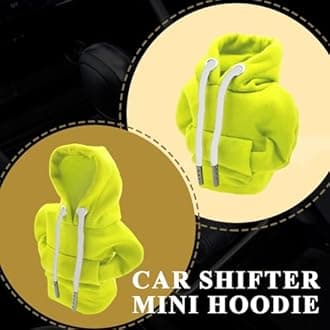 2PCS Gear Shift Hoodie, Universal Car Shift Knob Cover, Automotive Interior Cute Gadgets, Car Accessories and Decorations Mini Hoodie for Car Shifter