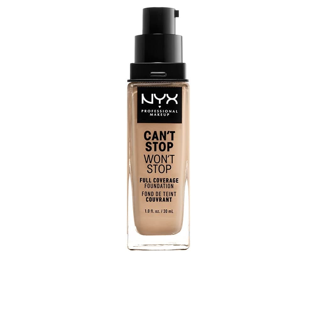 NYX PROFESSIONAL MAKEUP Can'T Stop Won'T Stop Full Coverage Foundation, Buff 10, 1 Fl Oz (Pack Of 1)