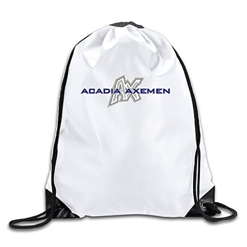 Acadia Axemen Lightweight Drawstring Gift Bags Backpack White Size One Size