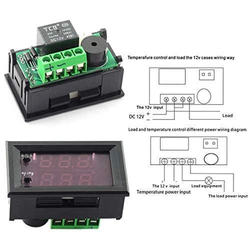 CentIoT - W1209WK W2809 DC 12V - LED Digital Temperature Controller Thermostat for incubator - with waterproof NTC Sensor