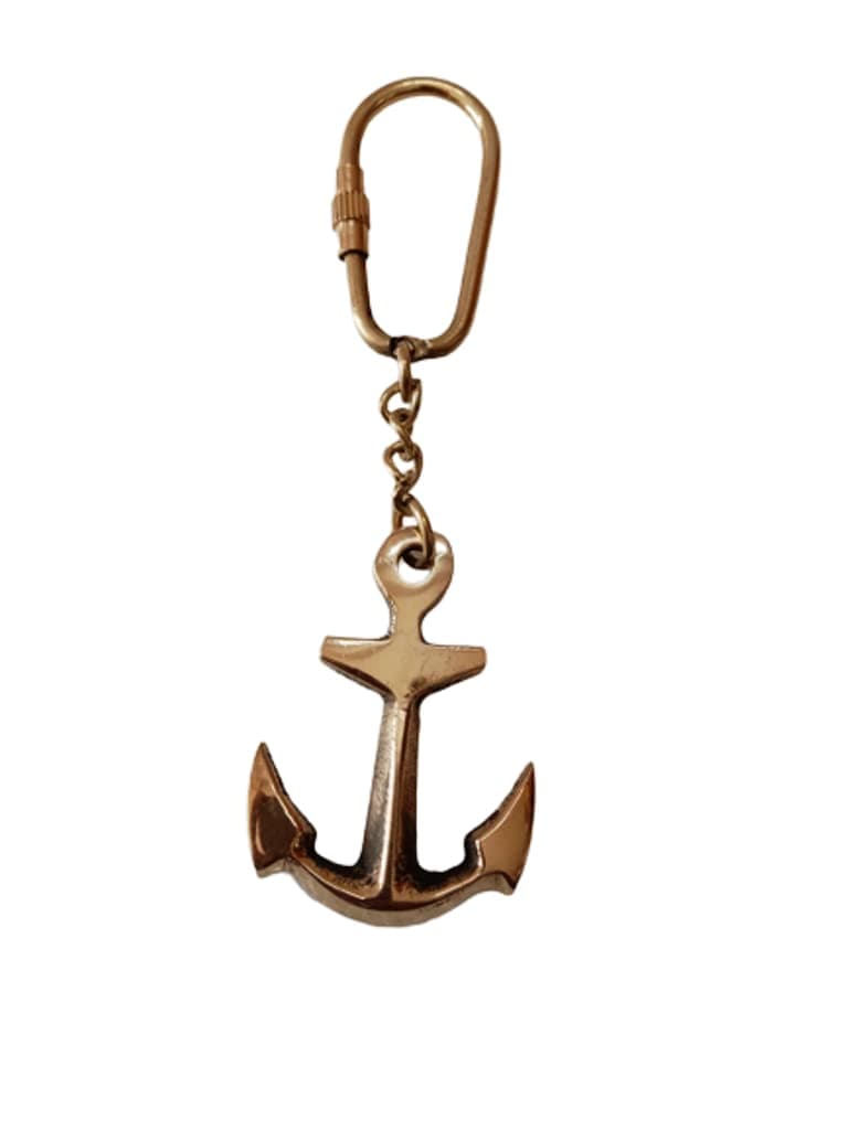 Nautical ANCHOR Keychain | SOLID BRASS | Key Ring for Car/Bike (9)