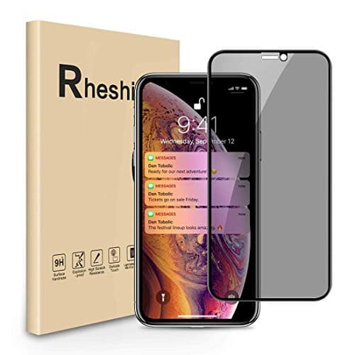 RHESHINE Privacy Screen Protectorinches, Full Coverage Anti-Spy Anti-Scratch/Fingerprint Tempered Glass Film Shield Compatible, 1-Pack