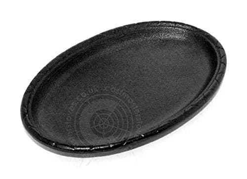 Cast Iron Oval Sizzling Sizzler Pan Serving Dish Plate Baking Tray - 19.5 x 13cm