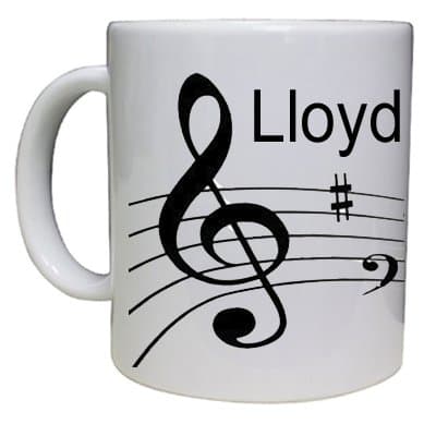 Personalized Custom Music Mug Black and White - Custom Mug