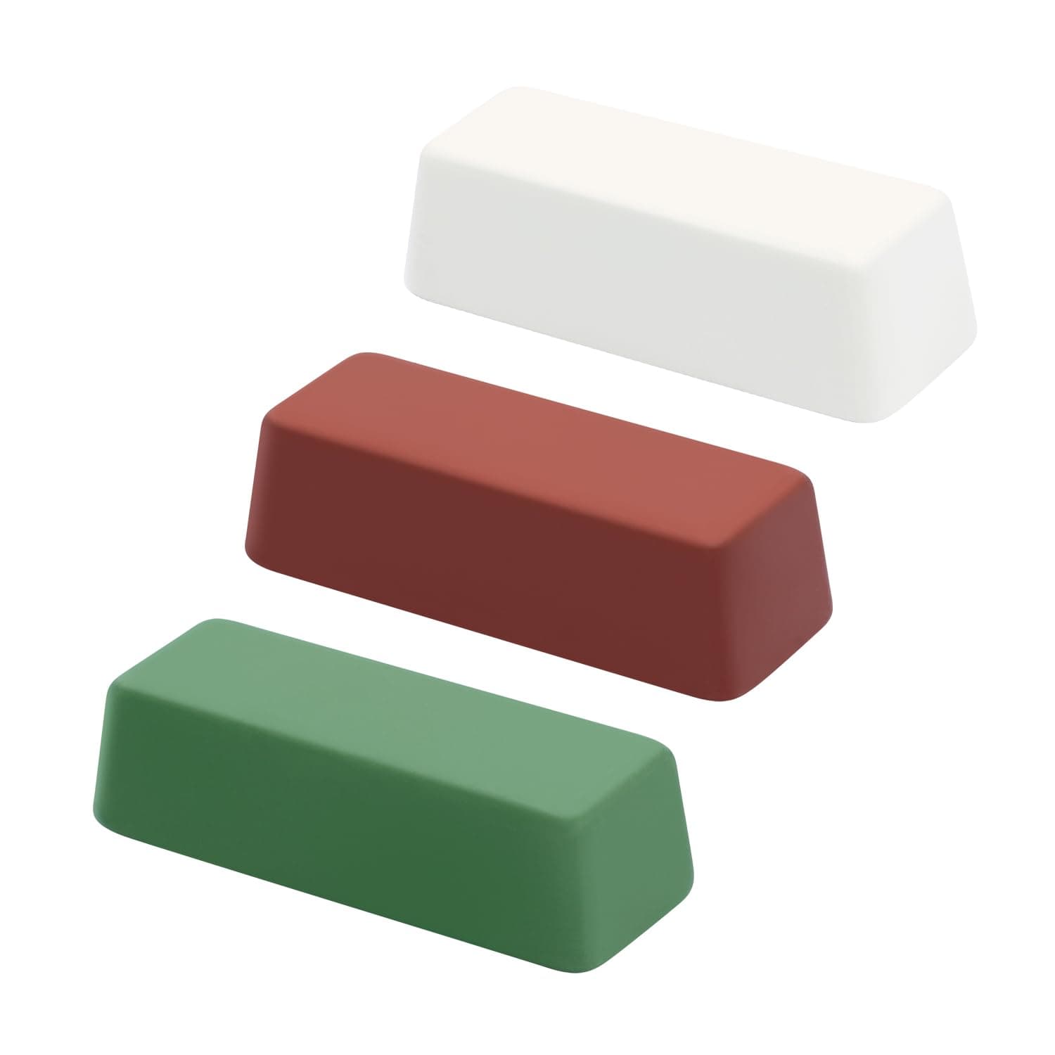 Mini Buffing Polishing Cutting Compounds 4 Oz. Kit - Green Fine/White Medium/Red Coarse - 3 Pack