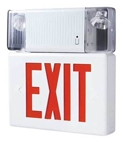 AtLite RCS8R-3 NY Exit Sign Combo Light, 1 Face, 3 Heads, White