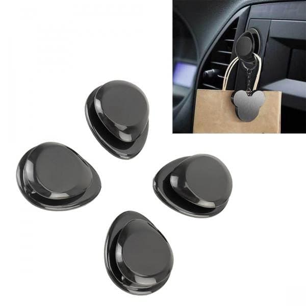 AutoBizarre Plastic Multi-Purpose Mini Hook Hanger Set Of 4 Pcs For All Cars/Home/Office Etc