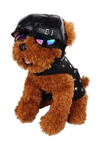 Leatherlike Doggie Biker Jacket L