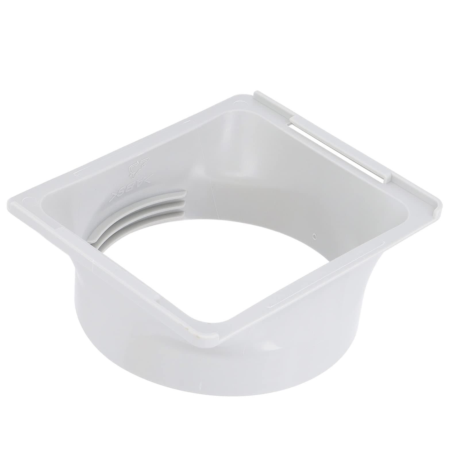 Universal Thread Air Conditioner Exhaust Hose Coupler Square to Round AC Exhaust Duct Pipe Adapter fit 5.9in Diameter Exhaust Duct Interface Unit Tube