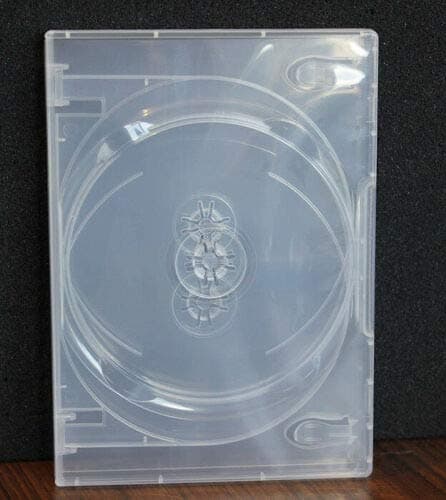 MegaDisc New 1 Crystal Clear Standard 4 DVD Storage Replacement Case Box 14mm Four Discs Holder W Flap
