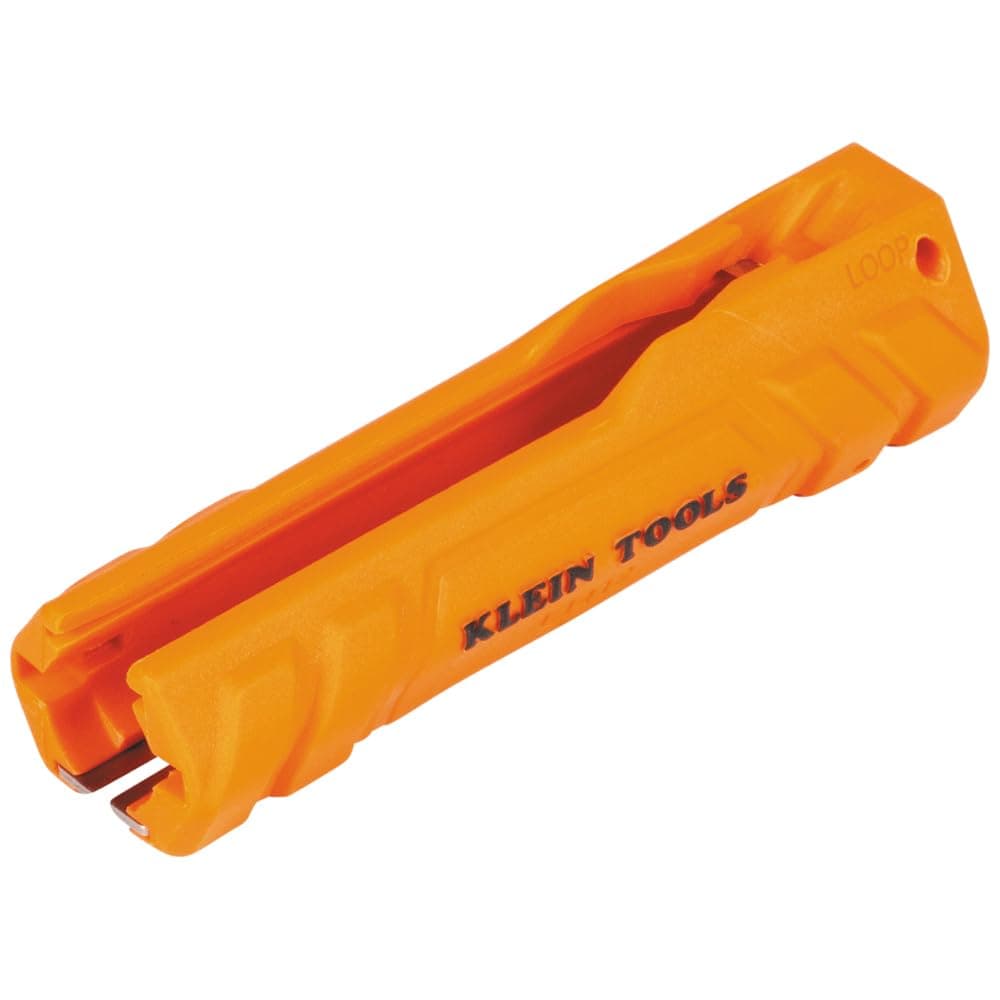 Klein Tools L1412 5-in-1 Cable Stripping Tool for 12-14 AWG, NM Cable Ripper (12/2 and 14/2 Romex), Magnetic with Wire Looping Hole