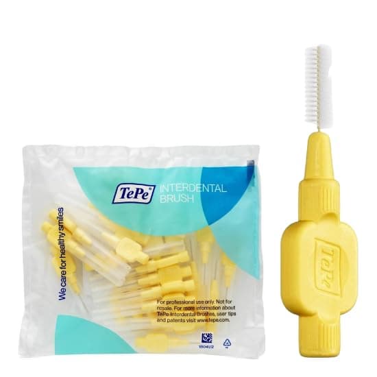 TePeInterdental Brushes X-Soft Light Yellow 0.7 mm Pack of 25