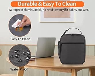 Lunch Box for Men - Reusable Lunch Bag Men Adult Women- Insulated Small LunchBox (Depth Gray)