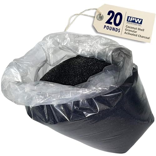 IPW Industries Bulk Activated Carbon - Coconut Shell Granular Activated Charcoal (GAC) for Water Filtration - Replacement Media for Pre and Post Carbon Water Filters (20 Lbs)