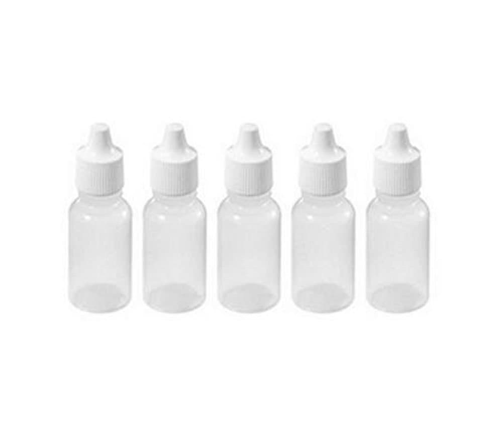 50 Pcs Empty Plastic Squeezable Dropper Dropping Bottle with Plug (Drops of Plug Can Removable) Refillable Portable Eye Liquid Container with Screw Cap (2ml)
