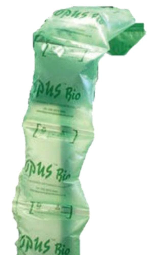 25 Small Biodegradable Opus Bio Plastic Air Filled Pillows Cushions - Size 100 x 200mm - Pre-Inflated Polythene Void Loose Fill Filling Filler Packing Protective Packaging